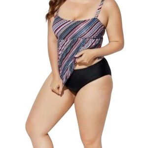 NEW Swimsuits For All Gypsy Smocked Tankini Top